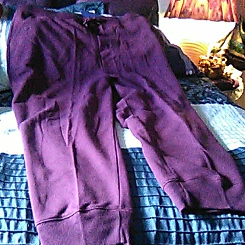 Rib cuff sweatpants petite New